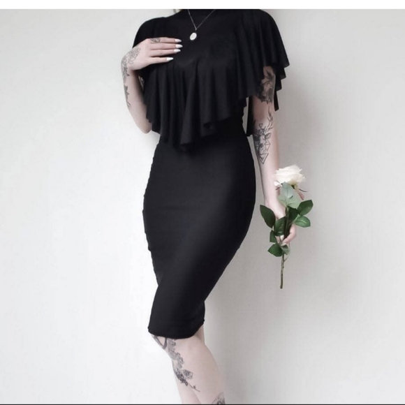 Blackmilk Dresses & Skirts - Rare Blackmilk Sheer Frill Dress